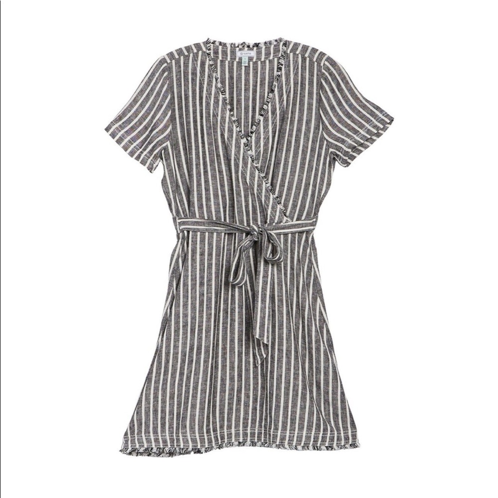 Susina Women’s Size XL Striped Faux Wrap Dress